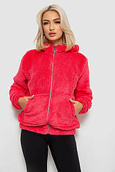 Бомбер жіночий з капюшоном, колір рожевий, 257R48-1 M, 46