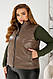 Жилет жіночий демісезонний екошкіра, колір коричневий, 257R65, фото 7