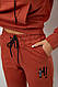 Спортивний костюм жіночий двонитка, колір теракотовий, 214R1419-003, фото 6