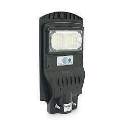 Вуличний ліхтар Vargo з сонячною батареєю на стовп 1VPP, 1 режим, корпус-міцний пластик, 40W, 6500K, 5400Lm, ip66, вбудований