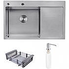 Кухонна мийка Kroner KRP Gebürstet 7849LHM (CV025275)