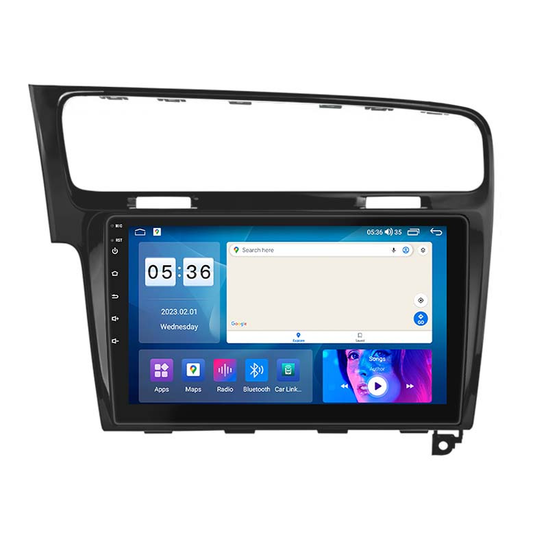 Штатна магнітола Lesko для Volkswagen Golf VII Рестайлінг 2017-н.в. 10" 2/32Gb CarPlay 4G Wi-Fi GPS Prime