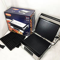 Притискний гриль для булочок і сендвічів Magio MG-356 2400 Вт, Складаний електричний гриль притискний MT-60