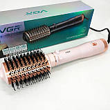 Жіночий потужний фен для укладання волосся, Фен для волосся з насадками універсальний HD-17, фото 3