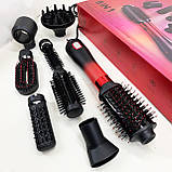 Фен гребінець для сушіння волосся, Стайлер автоматичний для завивки волосся, Фен з іонним дифузором YB-39, фото 7