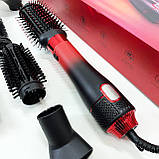 Фен гребінець для сушіння волосся, Стайлер автоматичний для завивки волосся, Фен з іонним дифузором YB-39, фото 9