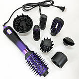 Стайлер-гребінець для випрямлення волосся, Електричний фен для укладання, Фен професійна щітка AX-57, фото 2