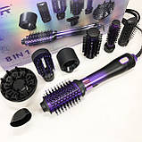 Стайлер-гребінець для випрямлення волосся, Електричний фен для укладання, Фен професійна щітка AX-57, фото 7