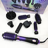 Стайлер-гребінець для випрямлення волосся, Електричний фен для укладання, Фен професійна щітка AX-57, фото 8