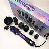 Стайлер-гребінець для випрямлення волосся, Електричний фен для укладання, Фен професійна щітка AX-57, фото 9