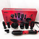 Фен-щітки стайлери, Фен для об'ємної укладки, Портативний фен для укладання волосся CW-18, фото 3