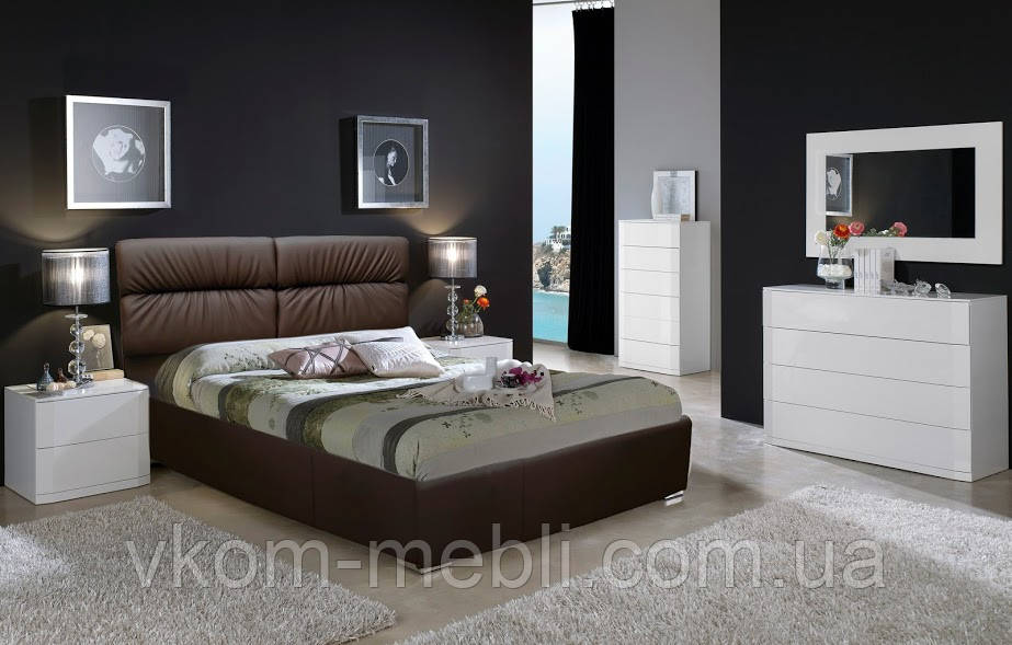 Ліжко двоспальне Оксфорд 1,4*2 і 1,4*1,9 м з підйомним механізмом, фото 1