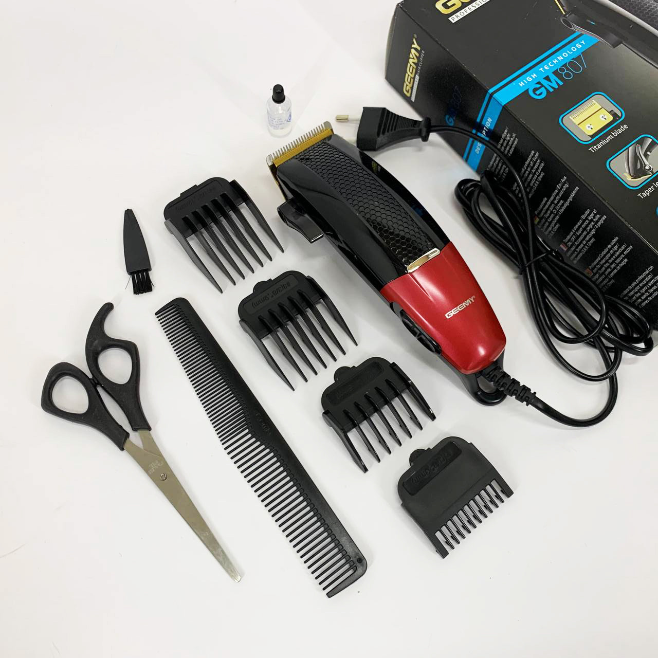 Електромашинка для волосся Gemei, Професійний бездротовий тример, Тример для стрижки волосся потужний EW-62, фото 1