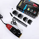 Електромашинка для волосся Gemei, Професійний бездротовий тример, Тример для стрижки волосся потужний EW-62, фото 6