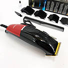 Електромашинка для волосся Gemei, Професійний бездротовий тример, Тример для стрижки волосся потужний EW-62, фото 7