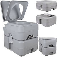 Похідний біотуалет переносний 20 л + 12 л, модульна туристична туалетна система, сіра, міцна до 150 кг TRIZAND