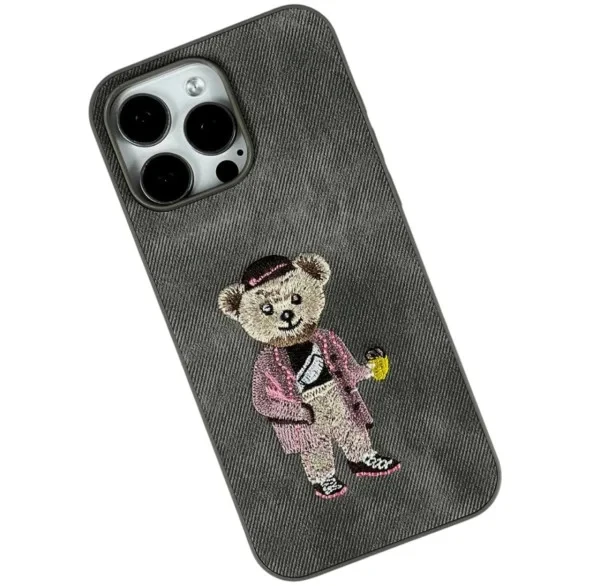 Чохол-накладка Infinity Teddy Bear Case для iPhone 16 Pro Gray, фото 1