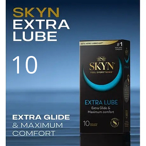 Презервативи Skyn EXTRA LUBE 10 шт. у пакованні безлатексні ультратонкі  з великою кількістю мастила