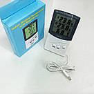 Настільний годинник із термометром і датчиком вологості TA 318, Термометр повітря домашній гігрометр NV-33, фото 3