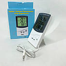 Настільний годинник із термометром і датчиком вологості TA 318, Термометр повітря домашній гігрометр NV-33, фото 5