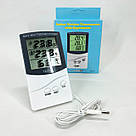 Настільний годинник із термометром і датчиком вологості TA 318, Термометр повітря домашній гігрометр NV-33, фото 9