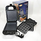 Вафельниця для м'яких вафель Magio MG-363 570 Вт, Гриль електричний, Бутербродниця знімні пластини LF-90, фото 2