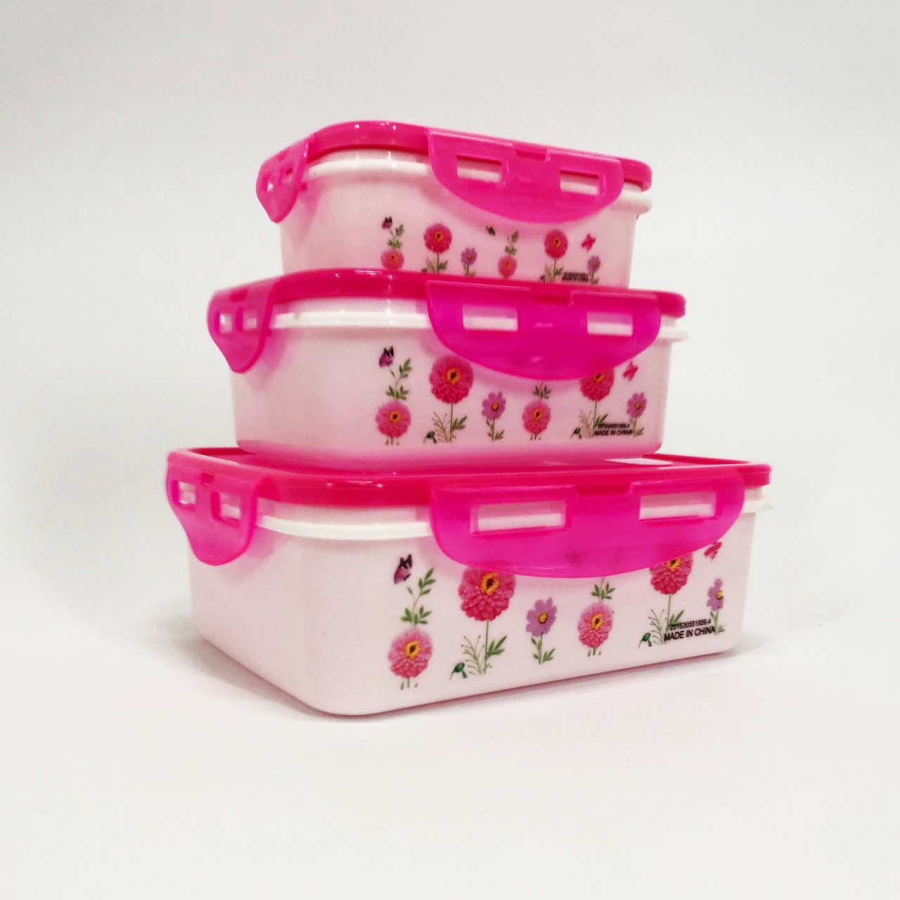 Комплект пластикових судків UNIQUE UN-1511. Колір: рожевий ZV-17, фото 1