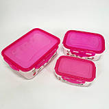Комплект пластикових судків UNIQUE UN-1511. Колір: рожевий ZV-17, фото 3