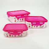 Комплект пластикових судків UNIQUE UN-1511. Колір: рожевий ZV-17, фото 4
