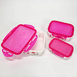 Комплект пластикових судків UNIQUE UN-1511. Колір: рожевий ZV-17, фото 8