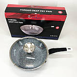 Міцна сковорідка з антипригарним покриттям UNIQUE, Сковорода глибока для дому, Сковороди без масла WC-26, фото 6