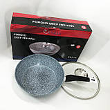 Міцна сковорідка з антипригарним покриттям UNIQUE, Сковорода глибока для дому, Сковороди без масла WC-26, фото 9