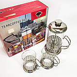 Френч-прес для заварювання трав, Френч-прес з ручкою, Френчпрес для кави Елегантний прес чаю QY-82, фото 7