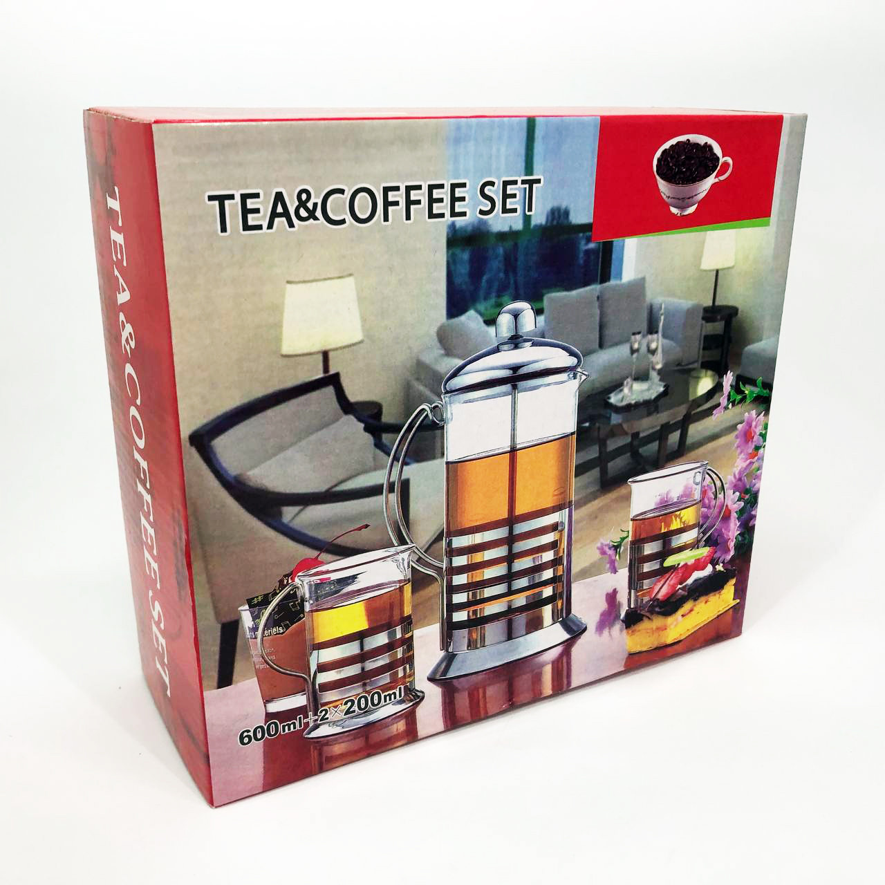 Френч-прес для заварювання трав, Френч-прес з ручкою, Френчпрес для кави Елегантний прес чаю QY-82, фото 1