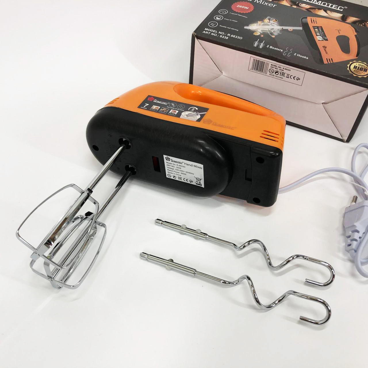 Міксер побутовий кухонний, Хороший міксер кухонний міксер, Кращий ручний міксер Потужний ручний VF-84, фото 1