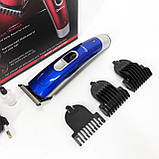 Машинка для стрижки з потужним акумулятором Gemei, Бездротовий акумуляторний тример для стрижки волосся ZE-32, фото 3