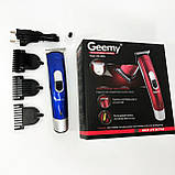 Машинка для стрижки з потужним акумулятором Gemei, Бездротовий акумуляторний тример для стрижки волосся ZE-32, фото 7