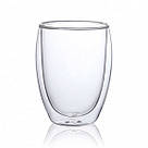 Скляні чашки з подвійними стінками набір 2шт Con, Прозорі чашки з подвійними стінками LU-65, фото 9