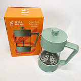 Френч-прес для міцної кави, Приготування чаю за допомогою прес-заварника, Френч-прес для дому та офісу GY-60, фото 3