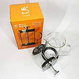 Стильний френч-прес для чаю та кави, Френч-прес для дому та офісу, Чайник зі скляним заварником NH-77, фото 5