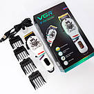 Машинка для стрижки з насадками бездротова VGR, Домашня машинка акумуляторна для стрижки волосся TO-80, фото 6