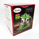 Заварник прозорий Con, Зручний чайник для заварювання зі скла з ситом, Красивий заварник ZQ-48, фото 4