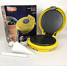 Вафельниця з антипригарним покриттям Magio MG-397 750Вт, Вафельниця для приготування віденських вафель QE-73, фото 9