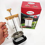 Чайник заварювальний френч прес Con Brio CB-6680W 800 мл, Френчпрес для кави, Чайник прес для чаю TI-87, фото 4