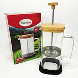 Чайник заварювальний френч прес Con Brio CB-6680W 800 мл, Френчпрес для кави, Чайник прес для чаю TI-87, фото 5