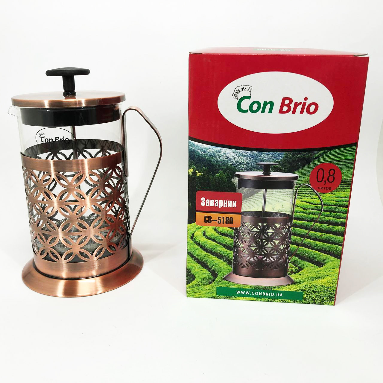 Ручний френч прес для чаю Con, Прес-заварник для чаю Френч-прес френч-прес з легким доглядом TD-93, фото 1