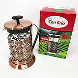 Ручний френч прес для чаю Con, Прес-заварник для чаю Френч-прес френч-прес з легким доглядом TD-93, фото 9