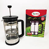 Ручний френч прес для чаю Con Brio CB-6560 600 мл, Міцний френч-прес з нержавіючої сталі XV-81, фото 4