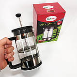 Ручний френч прес для чаю Con Brio CB-6560 600 мл, Міцний френч-прес з нержавіючої сталі XV-81, фото 5