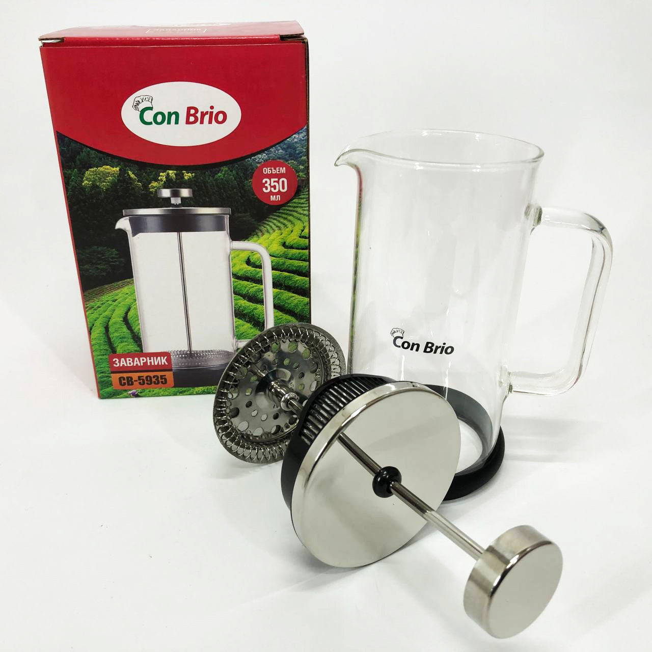 Френч-прес з хорошого матеріалу, Домашній френч-прес, Ручний френч прес для чаю Простий WO-74, фото 1